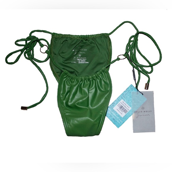 Hello Molly- Bird of Paradise Bikini bottoms. New with tags. Size Medium. Green. - Picture 4 of 5